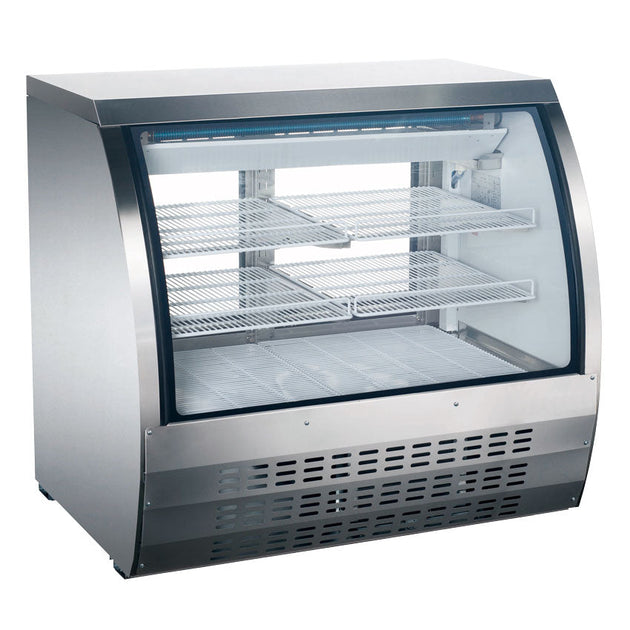Omcan RS-CN-0092-S 36-inch Refrigerated Floor Showcase with Stainless Steel Exterior
