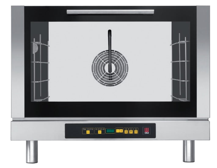 Omcan EKFA464DUD Eka Series Countertop Electric Convection Oven with 4 Shelves Capacity and Steam Injection with 10 Positions Digital Switch 43324