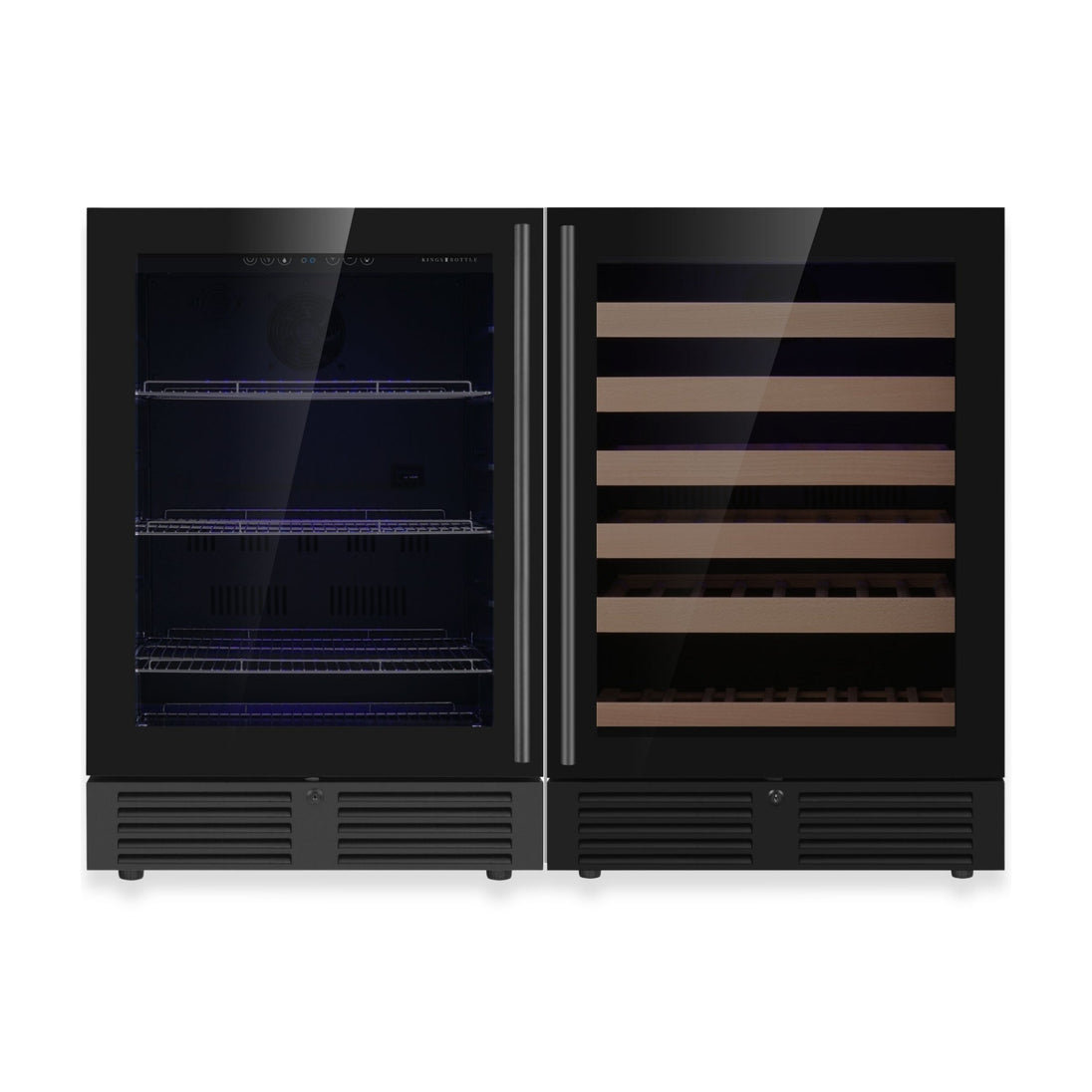 KingsBottle KBU145BW2-FG Wine & Beverage Refrigerator - KBU145BW2-FG