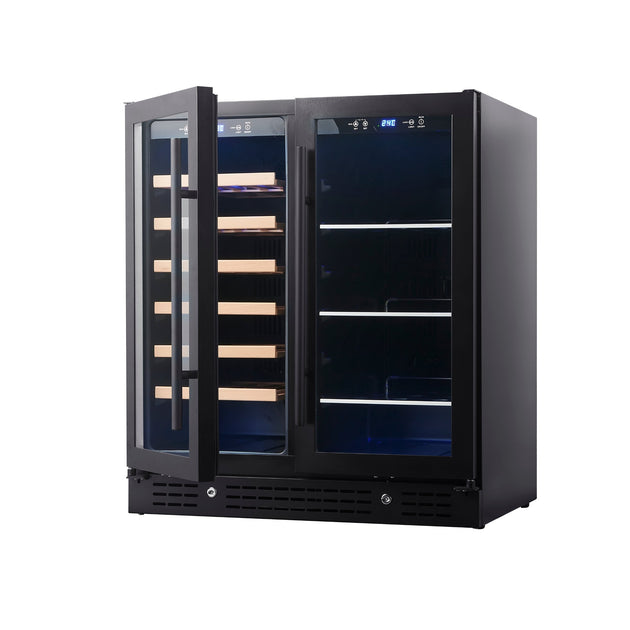 KingsBottle KBU165BW-BLK Beer & Wine Cooler - KBU165BW-BLK