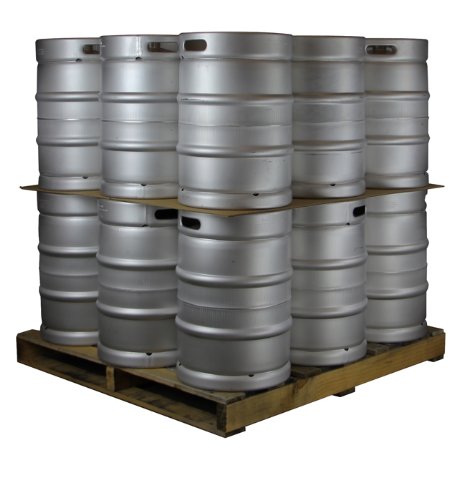 Kegco Pallet of 18 Kegco HS-K15.5G-DTHRDI 15.5 Gallon Commercial Kegs - Drop-In Sanke D System Valve