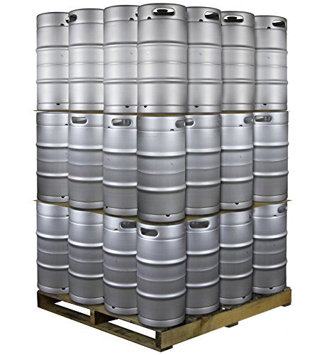 Kegco Pallet of 48 Kegco HS-K7.75G-DDI Kegs -  Quarter Barrel Slim Commercial Keg with Drop-In Sankey D System Valve
