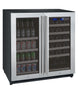 Allavino 30" Wide FlexCount II Tru-Vino 30 Bottle/88 Can Dual Zone Stainless Steel Built-In Wine Refrigerator/Beverage Center - VSWB30-2SF20