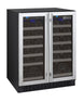 Allavino 24" Wide FlexCount II Tru-Vino 36 Bottle Dual Zone Stainless Steel Wine Refrigerator - VSWR36-2SF20