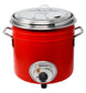 Omcan FW-TW-5000-R 11 QT Red Retro Stock Pot Kettle