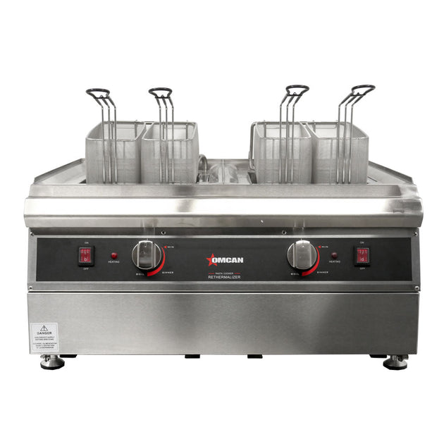 Omcan CE-CN-0008-P Double Tank Electric Pasta Cooker with Two 9L Capacity