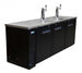 Omcan BD-CN-0032-HC 90-inch Triple Solid Door Beer Bottle Dispenser with Two Taps and 32 cu. ft. capacity