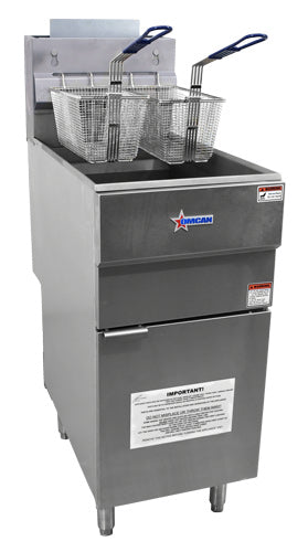 Omcan CE-CN-0023-FP Propane Gas Floor Fryer with 90