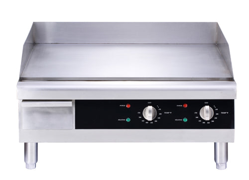 Omcan CE-CN-0613 24-inch Countertop Stainless Steel Electric Griddle