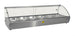 Omcan DW-CN-0006 44-inch Countertop Curved Glass Display Warmer with 6 Pans