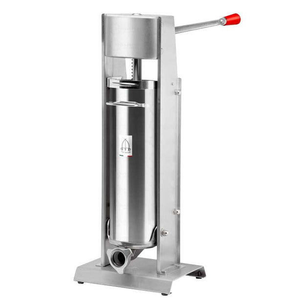 Omcan Elite Series All Stainless Steel Vertical Two-Speed Gear-Driven Manual Sausage Stuffer with 22 lb. capacity