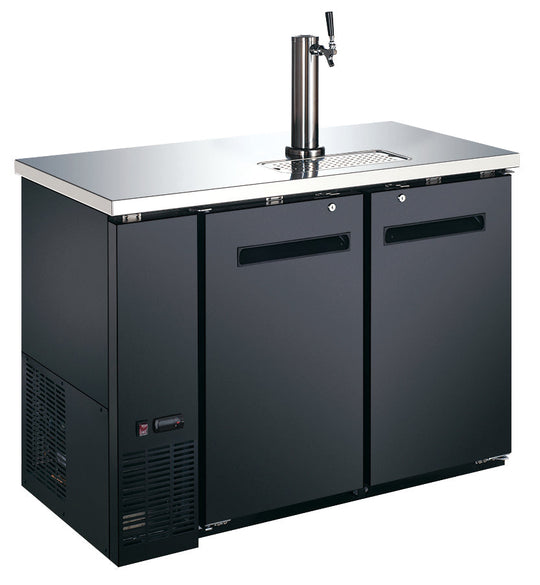 Omcan BB-CN-0012-DH 49-inch Solid Door Back Bar Cooler With Beer Dispenser with One Tap and 11.8 cu. ft. capacity