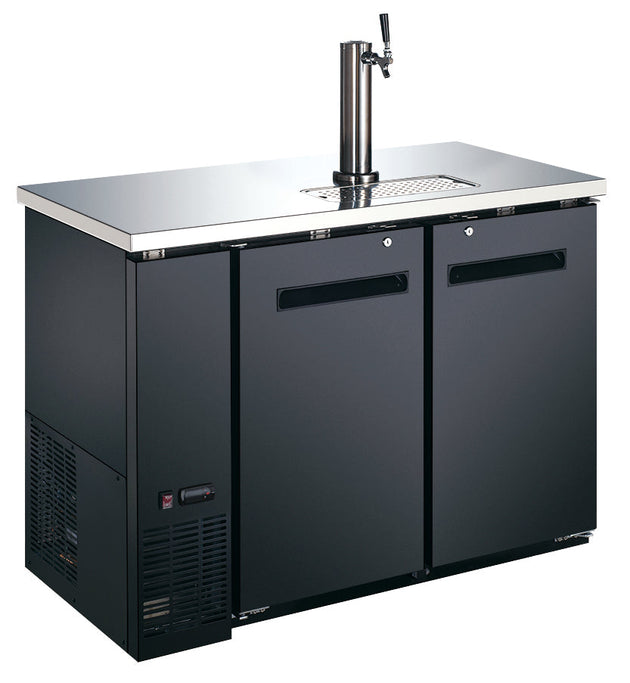 Omcan BB-CN-0012-DH 49-inch Solid Door Back Bar Cooler With Beer Dispenser with One Tap and 11.8 cu. ft. capacity