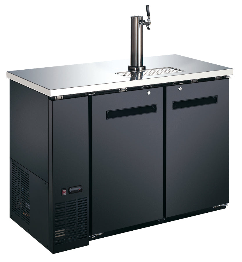 Omcan BB-CN-0012-DH 49-inch Solid Door Back Bar Cooler With Beer Dispenser with One Tap and 11.8 cu. ft. capacity