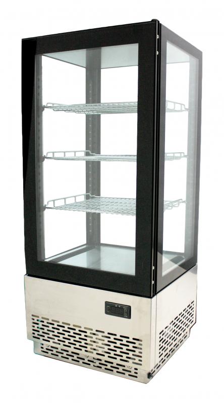 Omcan RS-CN-0078 15-inch Countertop Refrigerated Display with 78 L capacity and Stainless Steel Base