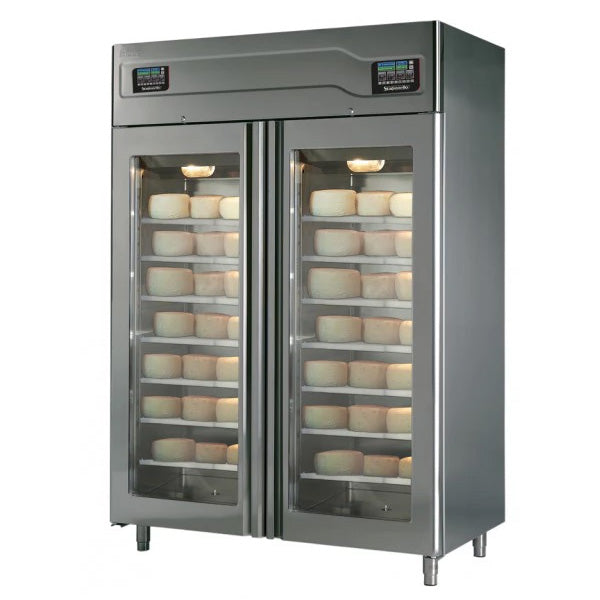 Omcan STGTWITFO Affinacheese Twin 100 + 100kg with ClimaTouch and Fumotic