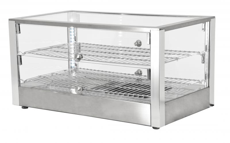 Omcan DW-CN-0080-L 28-inch Countertop Display Warmer with 2 Front and 2 Rear Hinged Doors