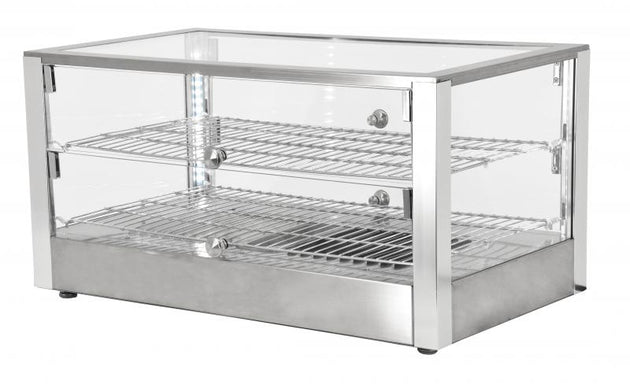 Omcan DW-CN-0080-L 28-inch Countertop Display Warmer with 2 Front and 2 Rear Hinged Doors