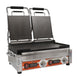 Omcan PG-CN-0711-FT 10" x 18" Double Panini Grill with Top and Bottom Smooth Grill Surface with Timer