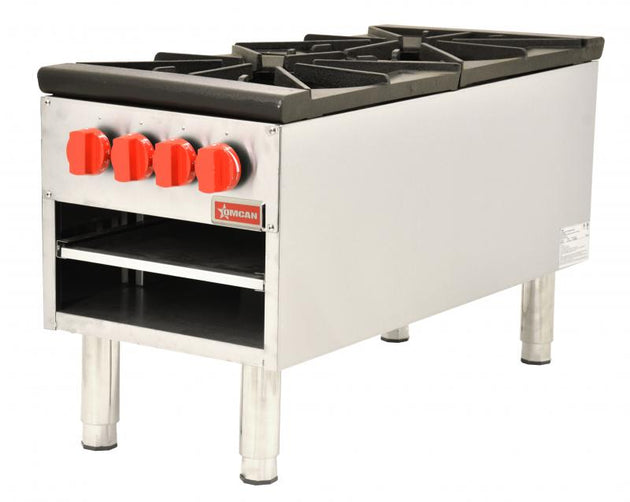 Omcan CE-CN-1060-S Dual Gas Stock Pot Range with 200
