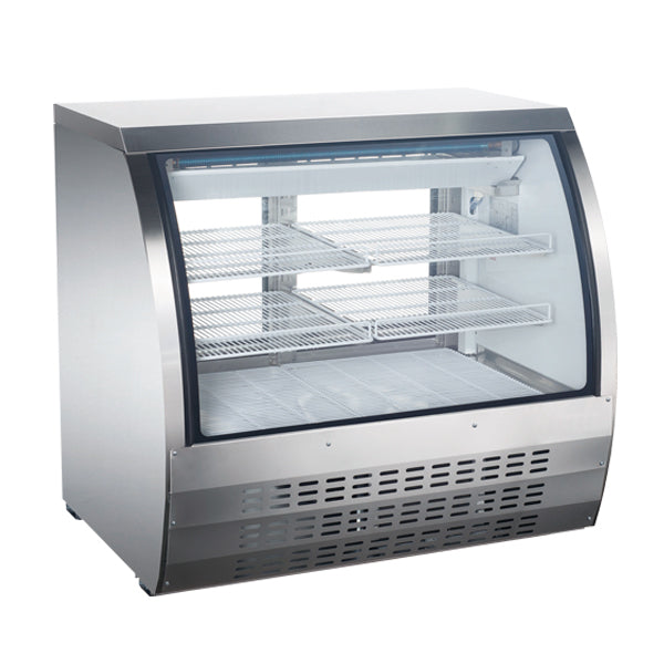 Omcan RS-CN-0120-S 47-inch Refrigerated Floor Showcase with Stainless Steel Exterior