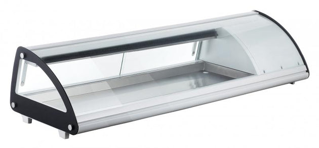 Omcan RS-CN-0063-SC 52-inch Sushi Showcase with Curved Glass with 52 L Capacity