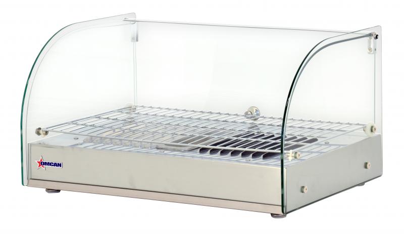 Omcan DW-CN-0025-L 22-inch Countertop Display Warmer with Front Curved Glass and 1 Rear Hinged Door