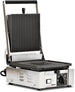 Omcan PG-IT-0483-R Elite Series 10" x 9" Single Panini Grill with Top and Bottom Grooved Grill Surface