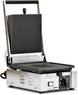 Omcan PG-IT-0483-R Elite Series 10" x 9" Single Panini Grill with Top and Bottom Grooved Grill Surface