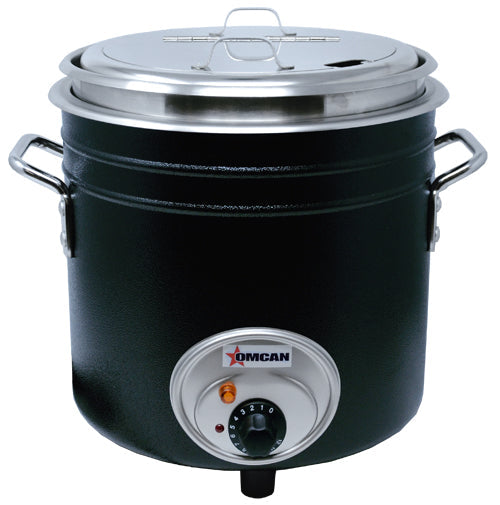 Omcan FW-TW-5000-B 11 QT Black Retro Stock Pot Kettle