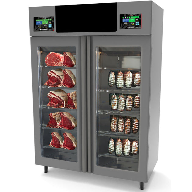 Omcan STGTWCOMB Combo Stagionello + Maturmeat 100+100 kg cabinet with ClimaTouch and Fumotic