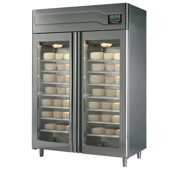 Omcan STG200TFO Affinacheese 200kg wall cabinet with ClimaTouch and Fumotic