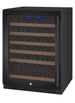Allavino 24" Wide FlexCount II Tru-Vino 56 Bottle Single Zone Black Left Hinge Wine Refrigerator - VSWR56-1BL20